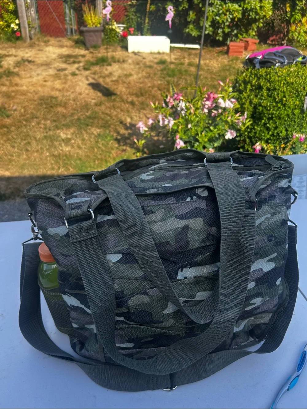 Thirty One All Pro Tote Bag Men's Camouflage with Shoulder Strap Sz 16”X15”X9”